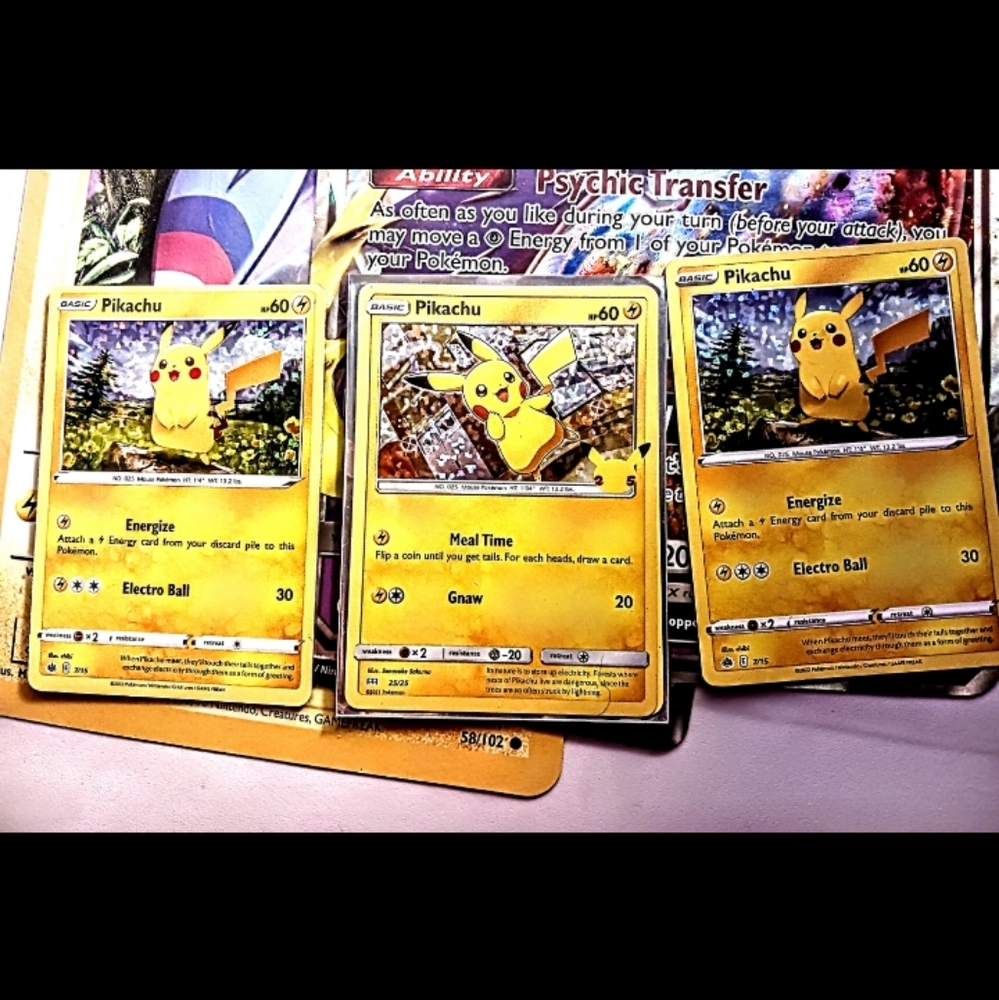 Mcdonald's Holographic Pikachu  Pokémon 25th Anniversary.